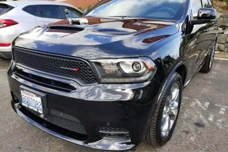 Front view of a Dodge Durango with paint protection film.